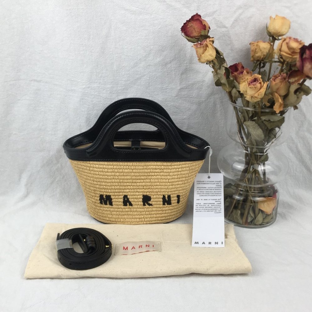 MARNI Tropicalia small Tote bag in Black